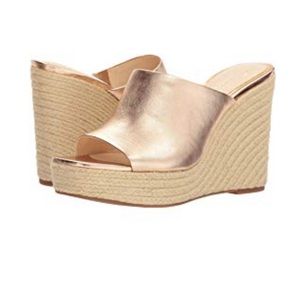 Jessica Simpson Rose Gold Wedges